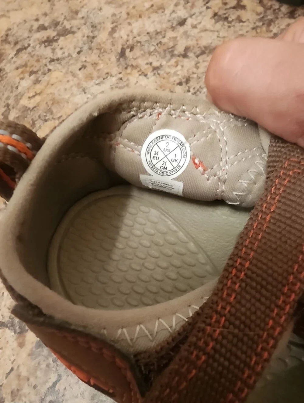 KEEN Kids Newport H2 Brown Orange Sport Hiking Sandals Size US 2 Pre-Loved